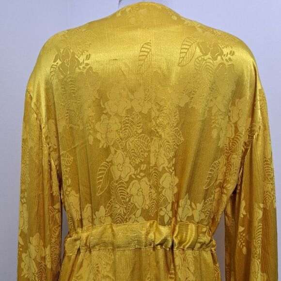 Tularosa Brooke Elegant Floral Boho Lightweight Jacket In Golden Yellow Small - Picture 13 of 17